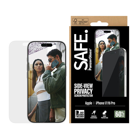 SAFE. by PanzerGlass® Privacy Screen protector Ultra- Wide Fit w. EasyAligner iPhone 17
