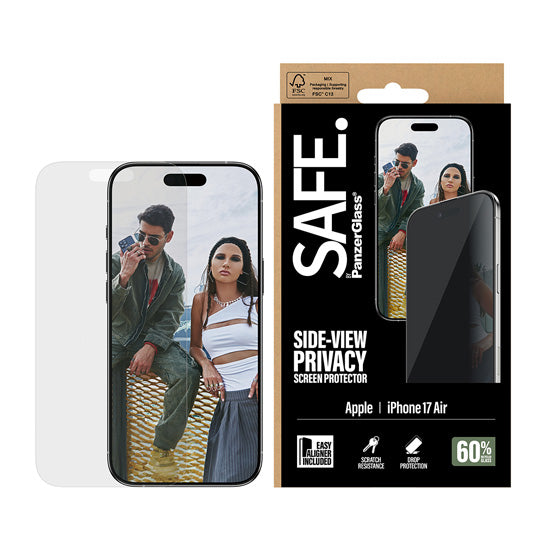 SAFE. by PanzerGlass® Privacy Screen protector Ultra-Wide Fit w. EasyAligner iPhone Air