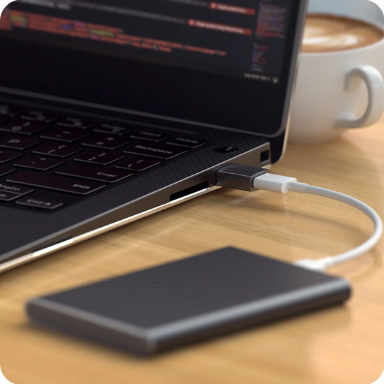 Type-A to Type-C Adapter Space Black
