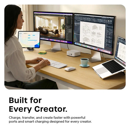 Thunderbolt 5 CubeDock™ with SSD Enclosure Silver