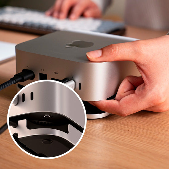 Support & Hub pour Mac Mini M4 avec boîtier SSD Silver