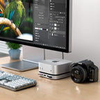 Support & Hub pour Mac Mini M4 avec boîtier SSD Silver