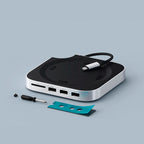 Support & Hub pour Mac Mini M4 avec boîtier SSD Silver
