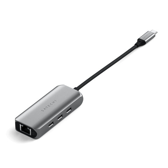 4-In-1 USB-C Hub With 2.5 Gigabit Ethernet Space Gray