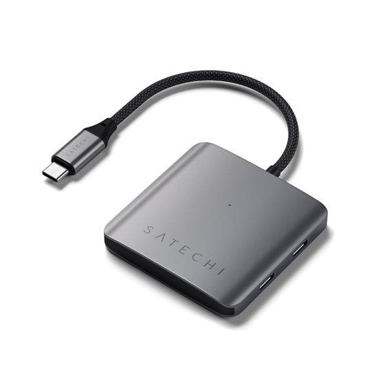 4-Port USB-C hub with PD Space Gray