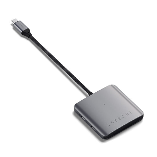 4-Port USB-C hub with PD Space Gray