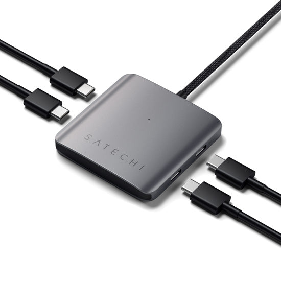 4-Port USB-C hub with PD Space Gray