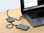 4-Port USB-C hub with PD Space Gray