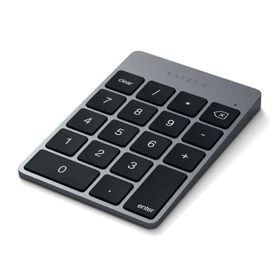 Aluminum Slim Rechargeable Bluetooth Keypad Space Grey