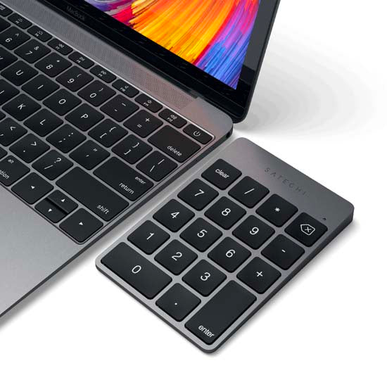 Aluminum Slim Rechargeable Bluetooth Keypad Space Grey