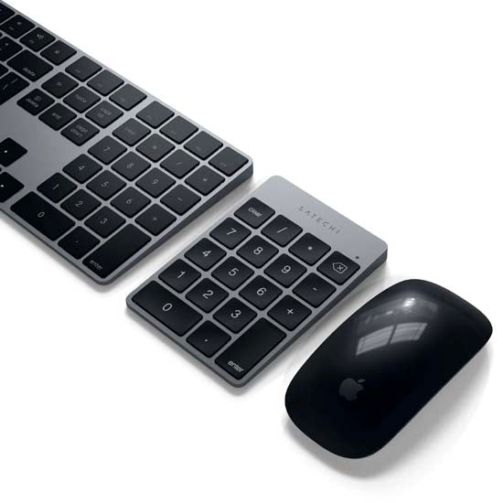 Aluminum Slim Rechargeable Bluetooth Keypad Space Grey