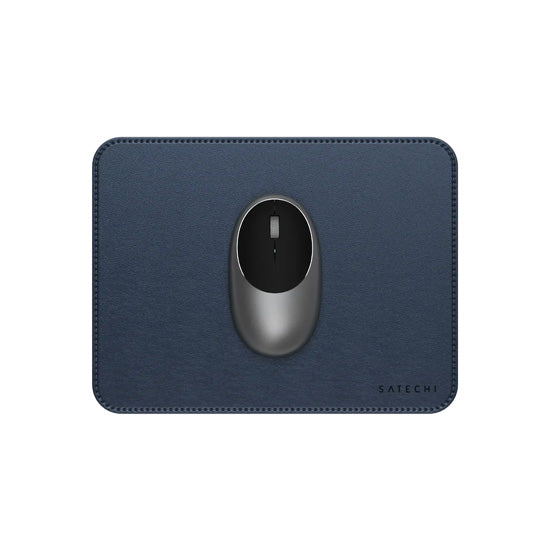 Vegan-Leather Premium Mouse Pad Blue