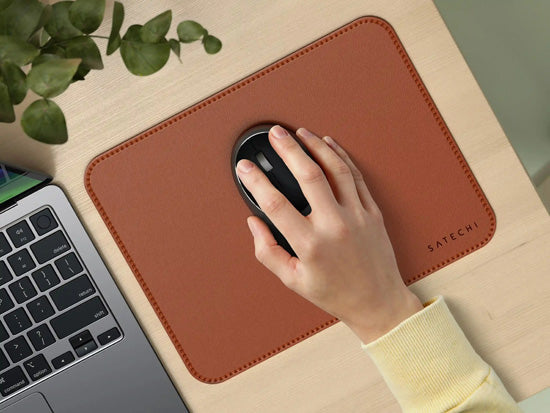 Vegan-Leather Premium Mouse Pad Brown