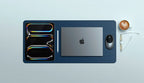 Vegan-Leather Premium Desk Mat Blue