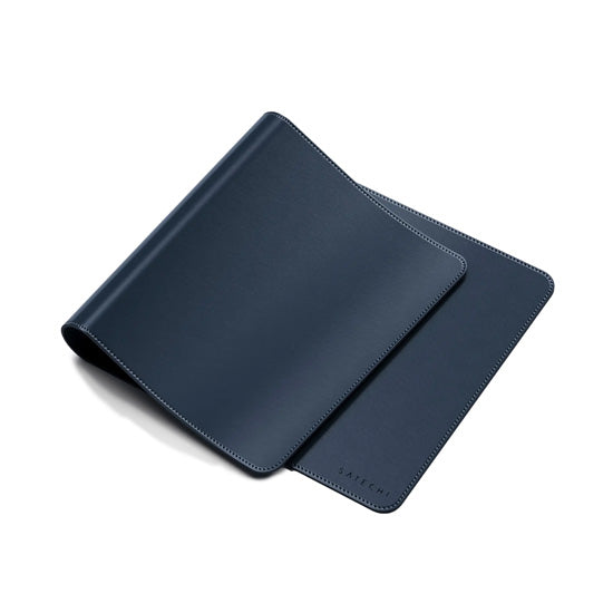 Vegan-Leather Premium Desk Mat Blue