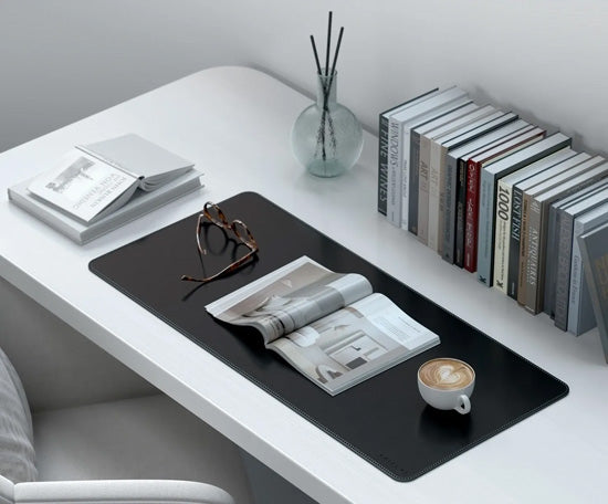 Vegan-Leather Premium Desk Mat Black