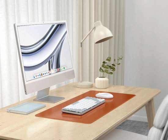 Vegan-Leather Premium Desk Mat Brown