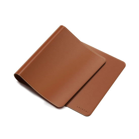 Vegan-Leather Premium Desk Mat Brown