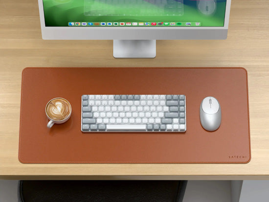 Vegan-Leather Premium Desk Mat Brown