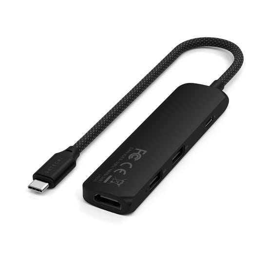 4-in-1 USB-C Slim Multiport Adapter 4K Black