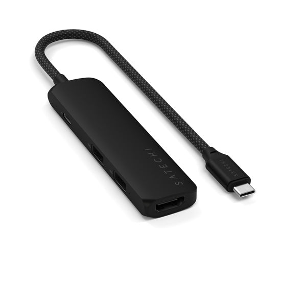 4-in-1 USB-C Slim Multiport Adapter 4K Black