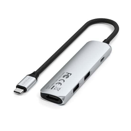 4-in-1 USB-C Slim Multiport Adapter 4K Silver