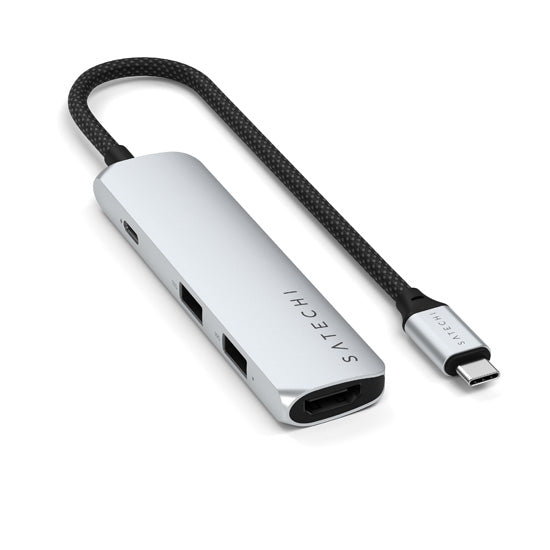 4-in-1 USB-C Slim Multiport Adapter 4K Silver
