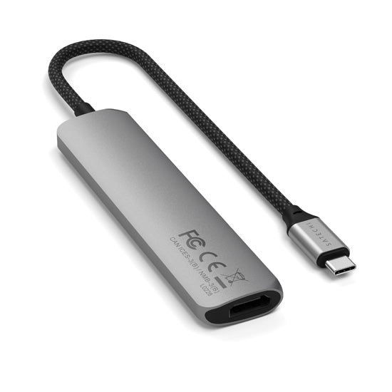 6-in-1 USB-C Slim Multiport Adapter Space Gray