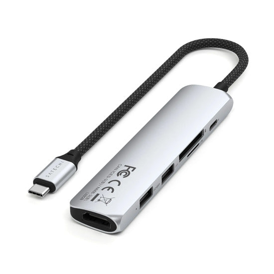 6-in-1 USB-C Slim Multiport Adapter Silver