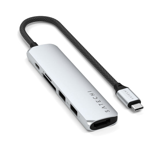 6-in-1 USB-C Slim Multiport Adapter Silver