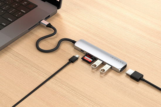 6-in-1 USB-C Slim Multiport Adapter Silver