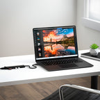 Adaptateur multiport USB-C Slim 7-en-1 avec Ethernet Noir