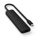 Adaptateur multiport USB-C Slim 7-en-1 avec Ethernet Noir