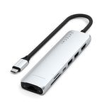 Adaptateur multiport USB-C Slim 7-en-1 avec Ethernet Silver