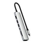 Adaptateur multiport USB-C Slim 7-en-1 avec Ethernet Silver