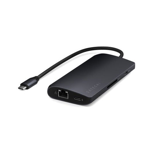 USB-C 8K to Ethernet V3 Multiport Adapter Midnight