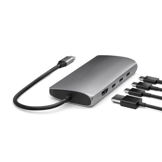 USB-C 8K to Ethernet V3 Multiport Adapter Space Gray