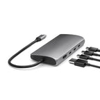 USB-C 8K to Ethernet V3 Multiport Adapter Space Gray