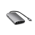 USB-C 8K to Ethernet V3 Multiport Adapter Space Gray