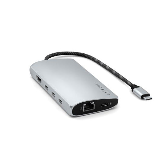 USB-C 8K to Ethernet V3 Multiport Adapter Silver