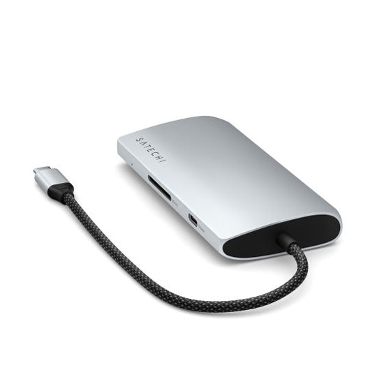 USB-C 8K to Ethernet V3 Multiport Adapter Silver