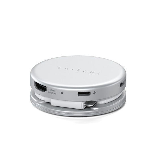 OntheGo 5-in-1 Multiport Adapter Silver