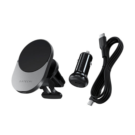 Qi2 Wireless Car Charger Space Gray