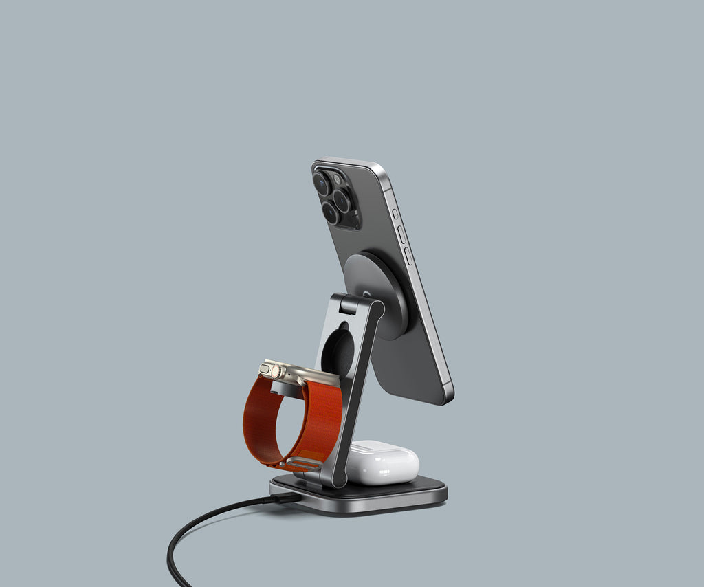 3-in-1 Foldable charger Qi2