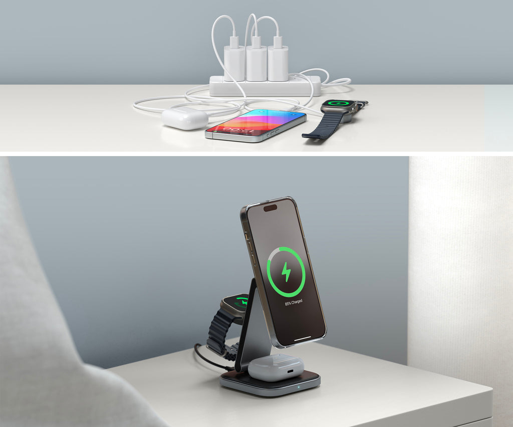 3-in-1 Foldable charger Qi2