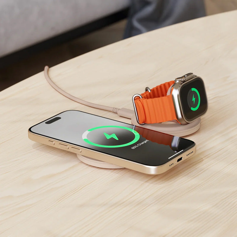 Chargeur sans fil OnTheGo 2-en-1 Pink