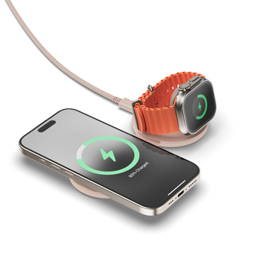 Chargeur sans fil OnTheGo 2-en-1 Pink