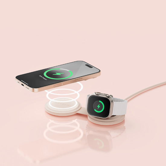 Chargeur sans fil OnTheGo 2-en-1 Pink