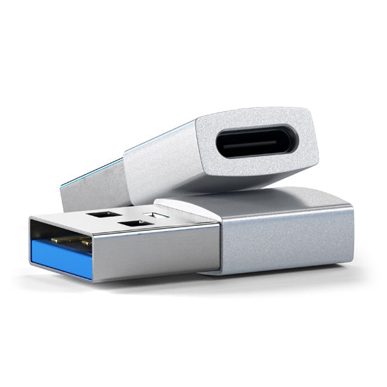 USB-A to USB-C adapter Silver