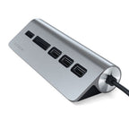 TYPE-C ALUMINUM USB 3.0 HUB & CARD READER Space Gray